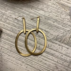 Gold artsy hoops